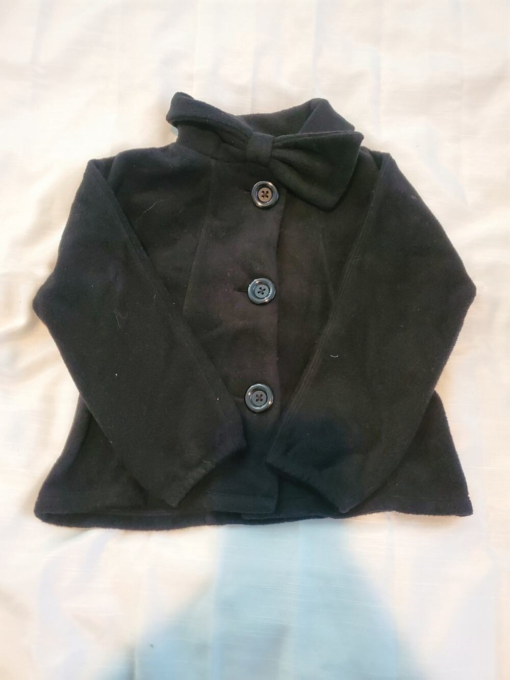 Black Baby Gap Bow Tie neck jacket girl's size 5T. A11